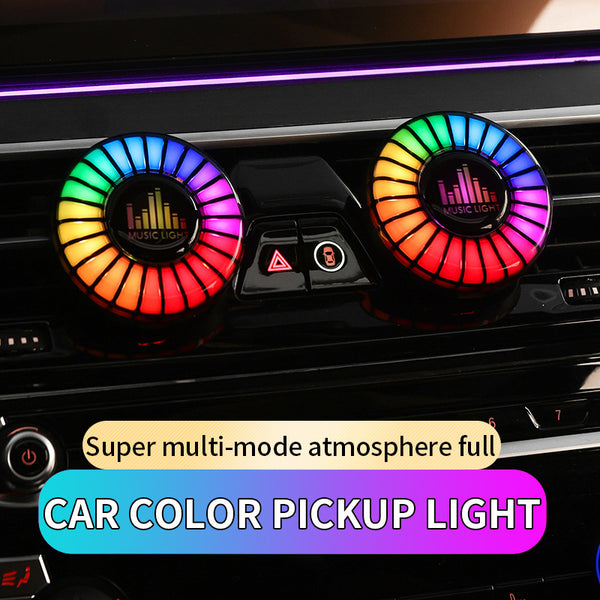 Car Aromatherapy Air Vent Light with Voice-Controlled Rhythm & Perfume