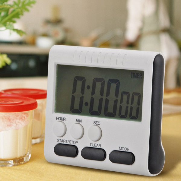 Multifunction LCD Kitchen Timer – Countdown & Count-Up Alarm Clock